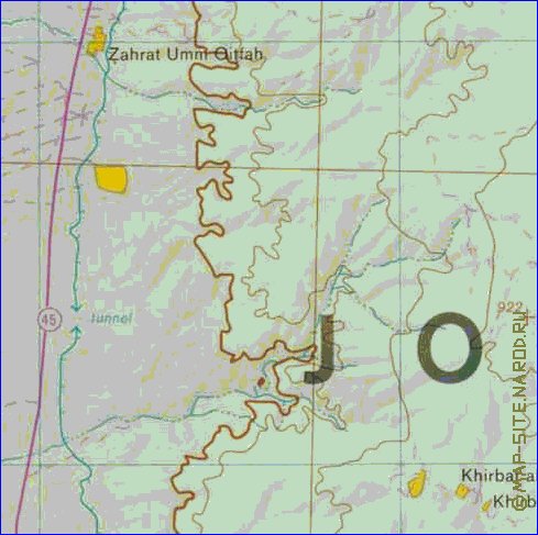 mapa de Cisjordania