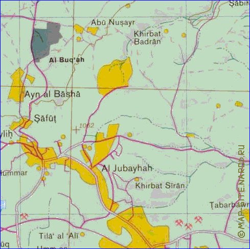 mapa de Cisjordania