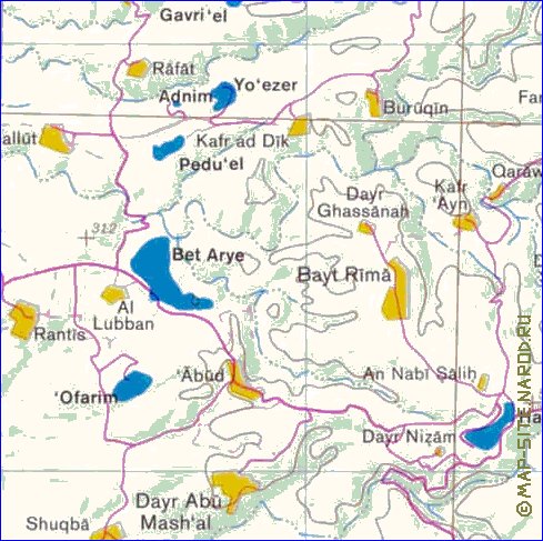 mapa de Cisjordania