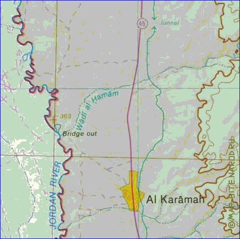 mapa de Cisjordania