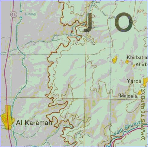 mapa de Cisjordania