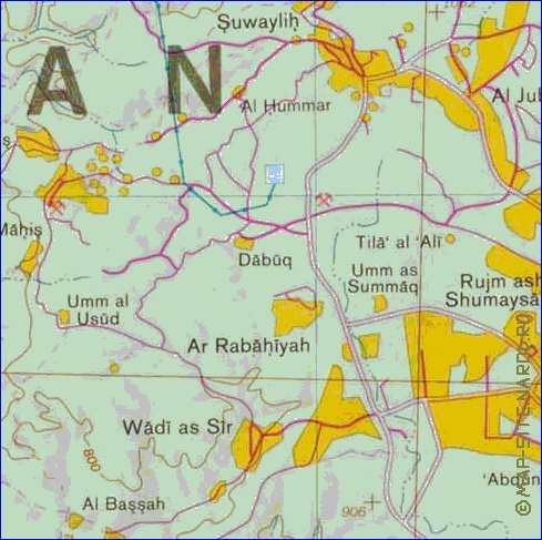 mapa de Cisjordania