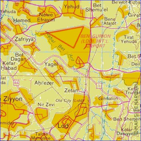 mapa de Cisjordania