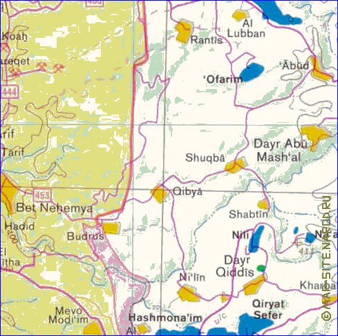 mapa de Cisjordania