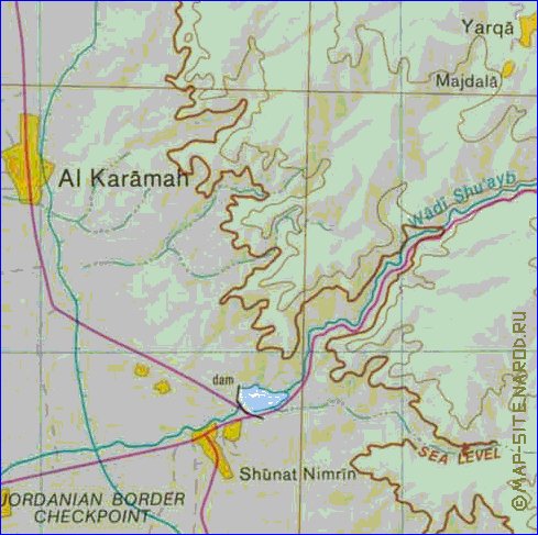 mapa de Cisjordania