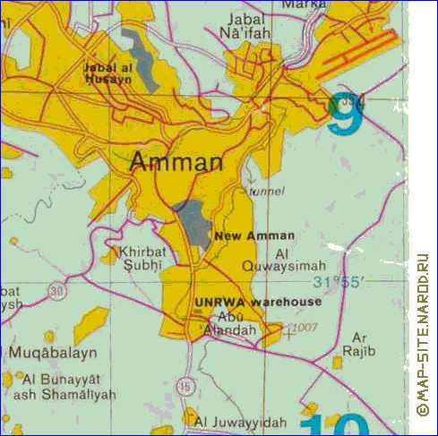 mapa de Cisjordania