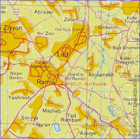 mapa de Cisjordania