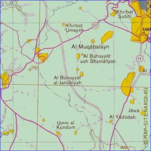 mapa de Cisjordania