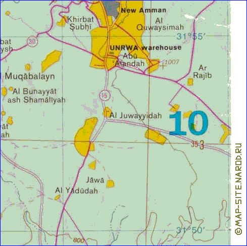 mapa de Cisjordania