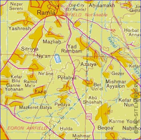 mapa de Cisjordania