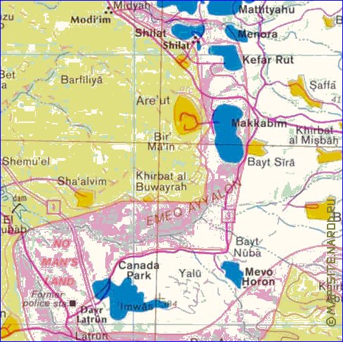 mapa de Cisjordania