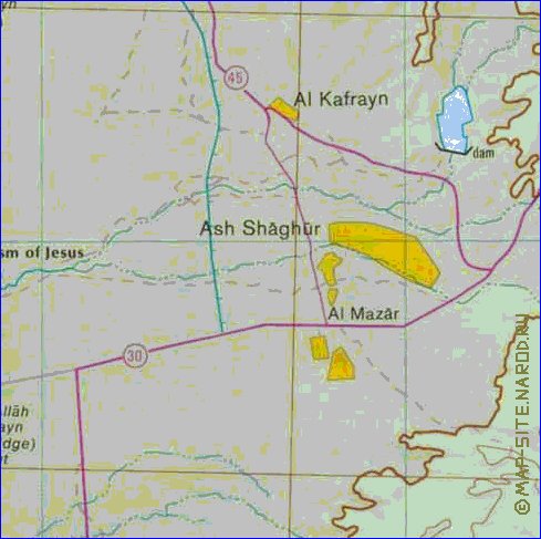 carte de Cisjordanie