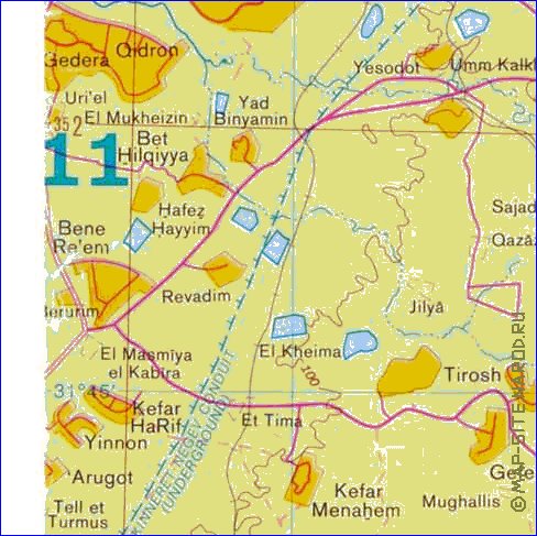 mapa de Cisjordania