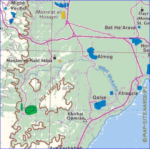 mapa de Cisjordania