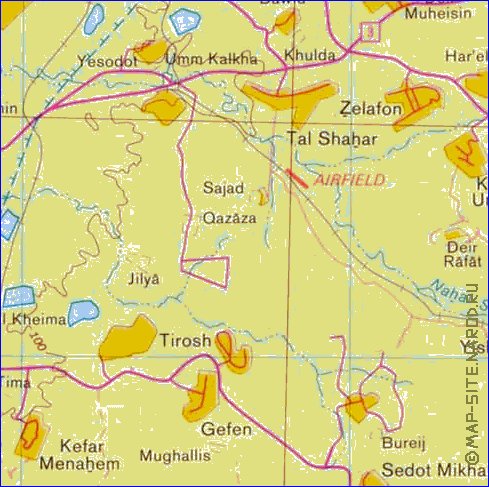 mapa de Cisjordania