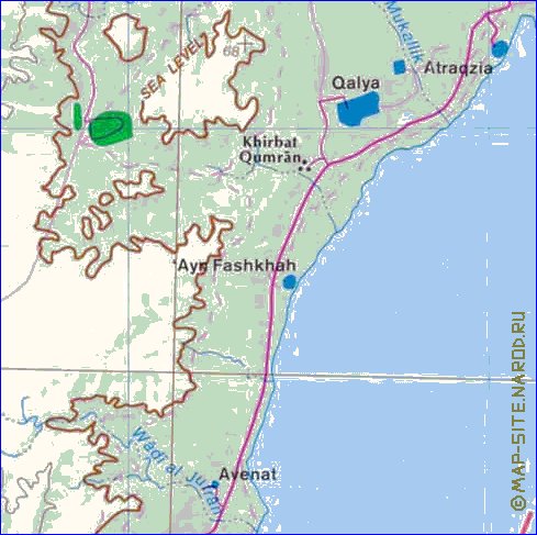 mapa de Cisjordania