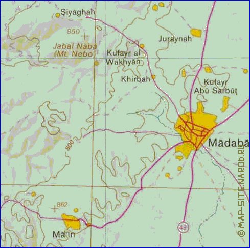 mapa de Cisjordania