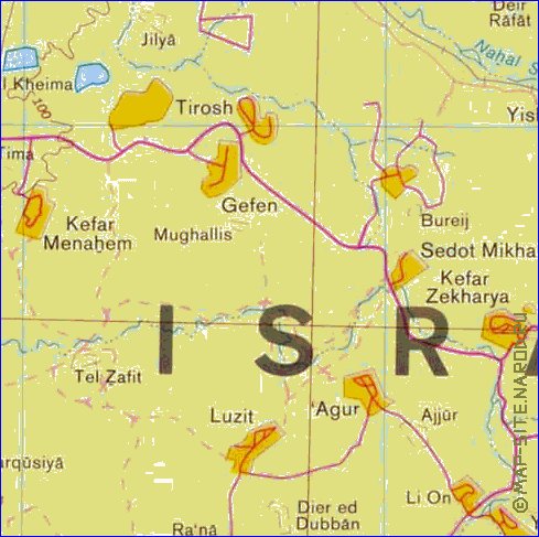 mapa de Cisjordania