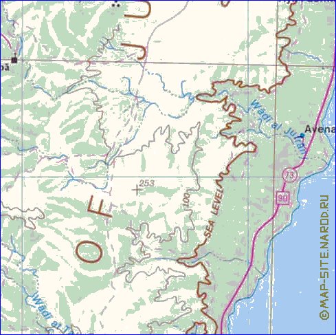 mapa de Cisjordania