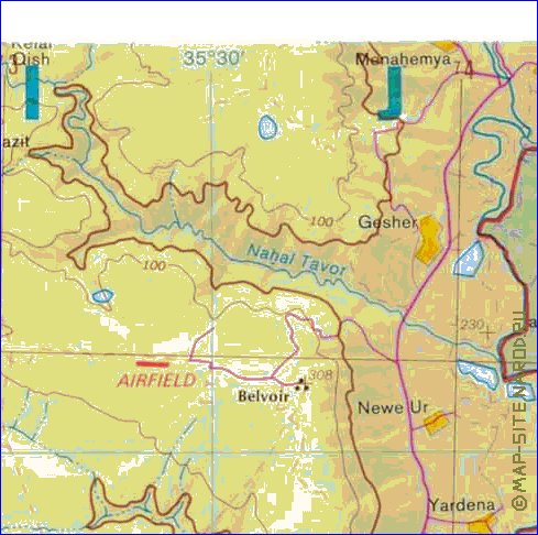 carte de Cisjordanie