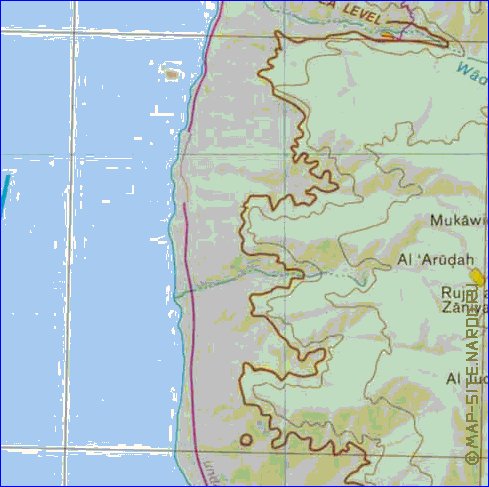 mapa de Cisjordania