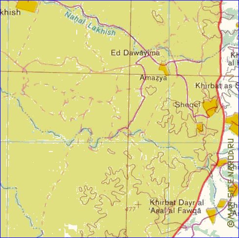 mapa de Cisjordania