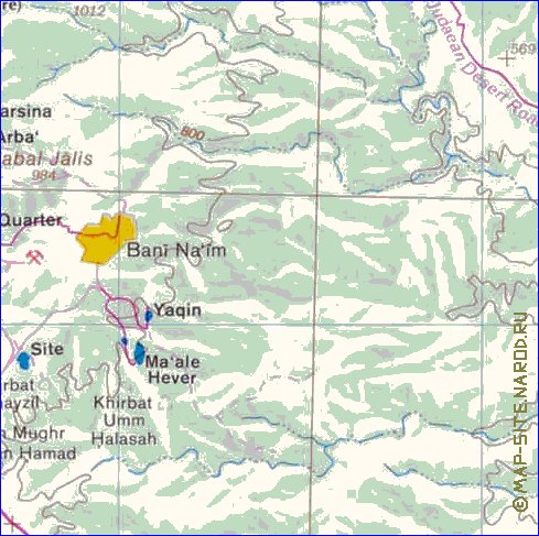 mapa de Cisjordania