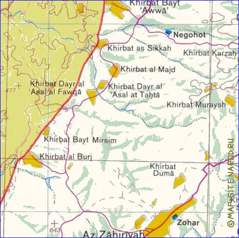 mapa de Cisjordania