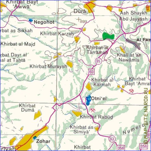 mapa de Cisjordania