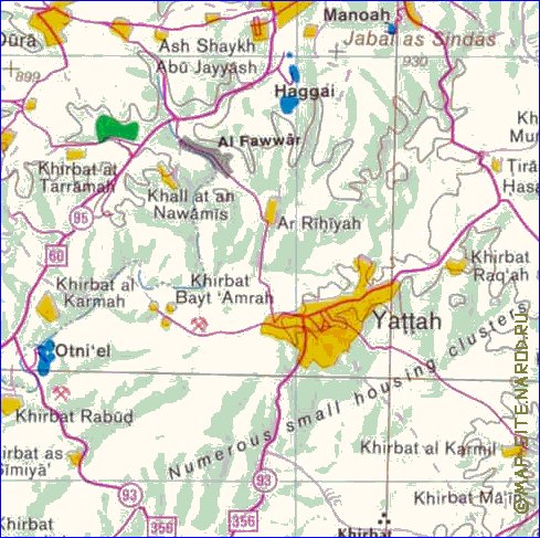 mapa de Cisjordania