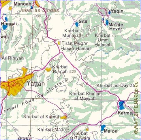 mapa de Cisjordania