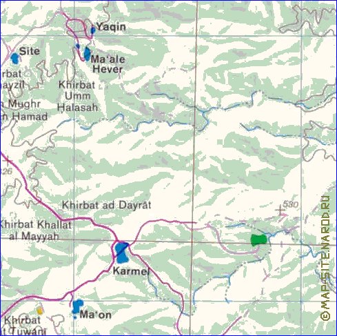 mapa de Cisjordania