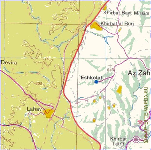 mapa de Cisjordania