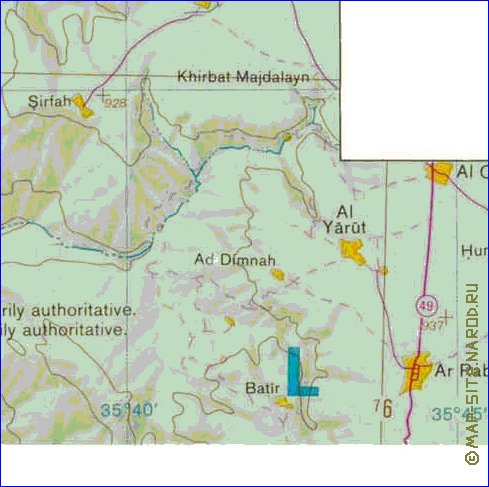 mapa de Cisjordania