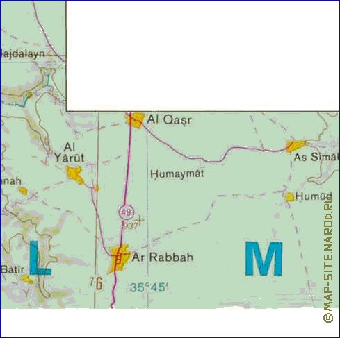 mapa de Cisjordania