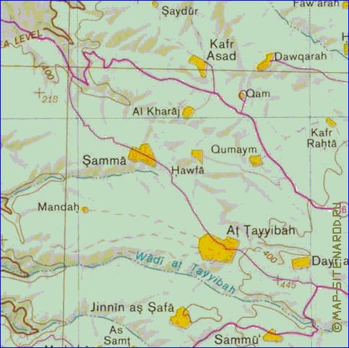 mapa de Cisjordania