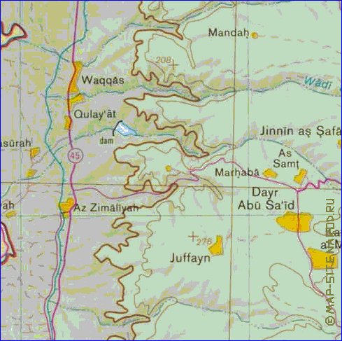 mapa de Cisjordania