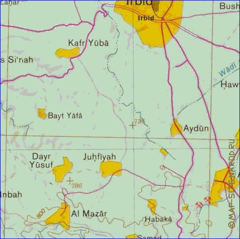 mapa de Cisjordania