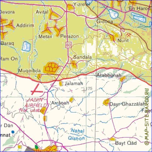 mapa de Cisjordania