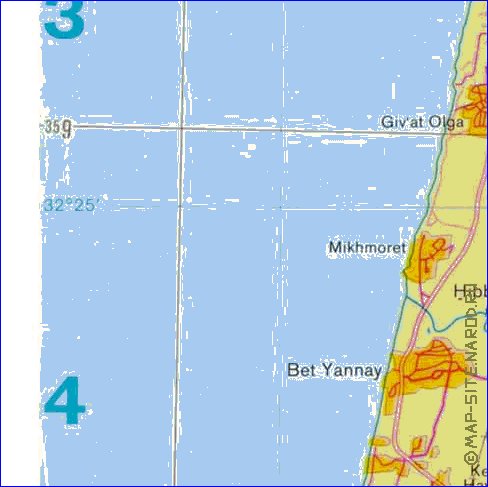 mapa de Cisjordania