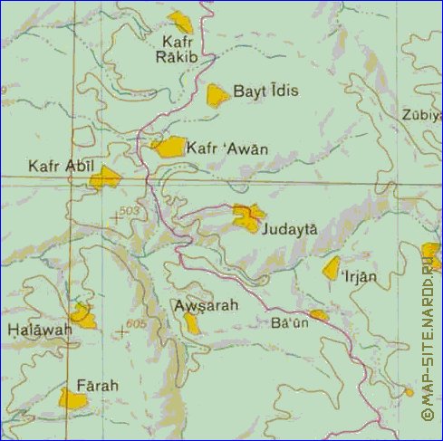 mapa de Cisjordania