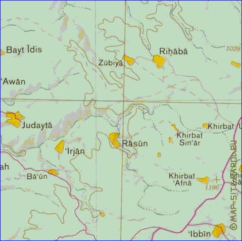 mapa de Cisjordania