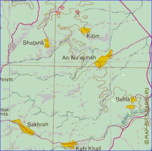 mapa de Cisjordania