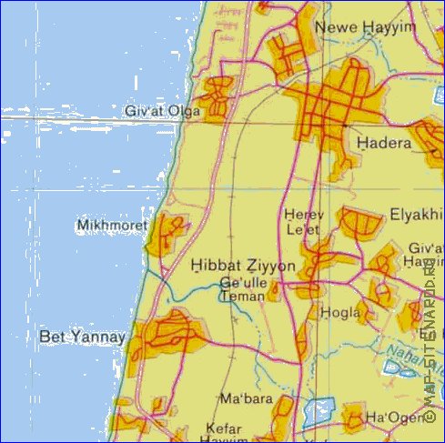 mapa de Cisjordania