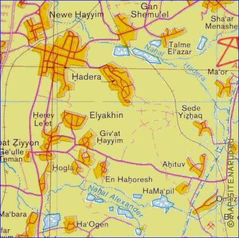 mapa de Cisjordania