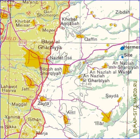 mapa de Cisjordania