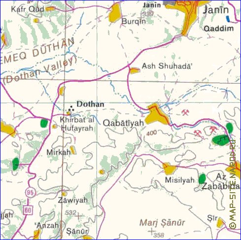 mapa de Cisjordania