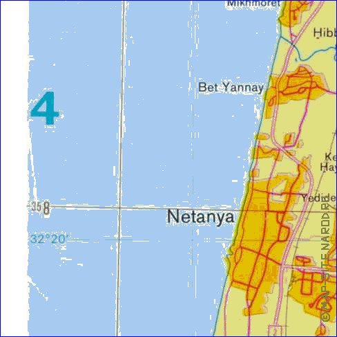 mapa de Cisjordania