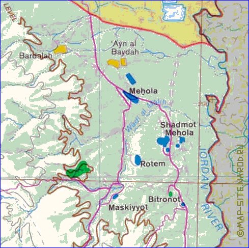 mapa de Cisjordania