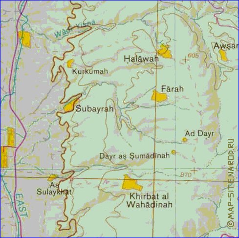 mapa de Cisjordania